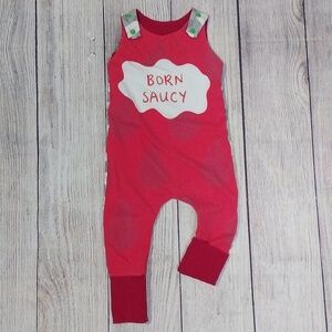Custom Made ADJUSTABLE Grow-With-Me Infant/Toddler Romper 6m-4+y Born Saucy